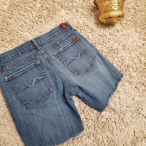 7 For all ManKind Jeans Cut To Shorts. Sz 28 - Picture 1 of 5